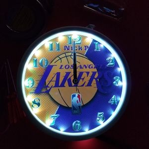 LA Lakers led lights clock